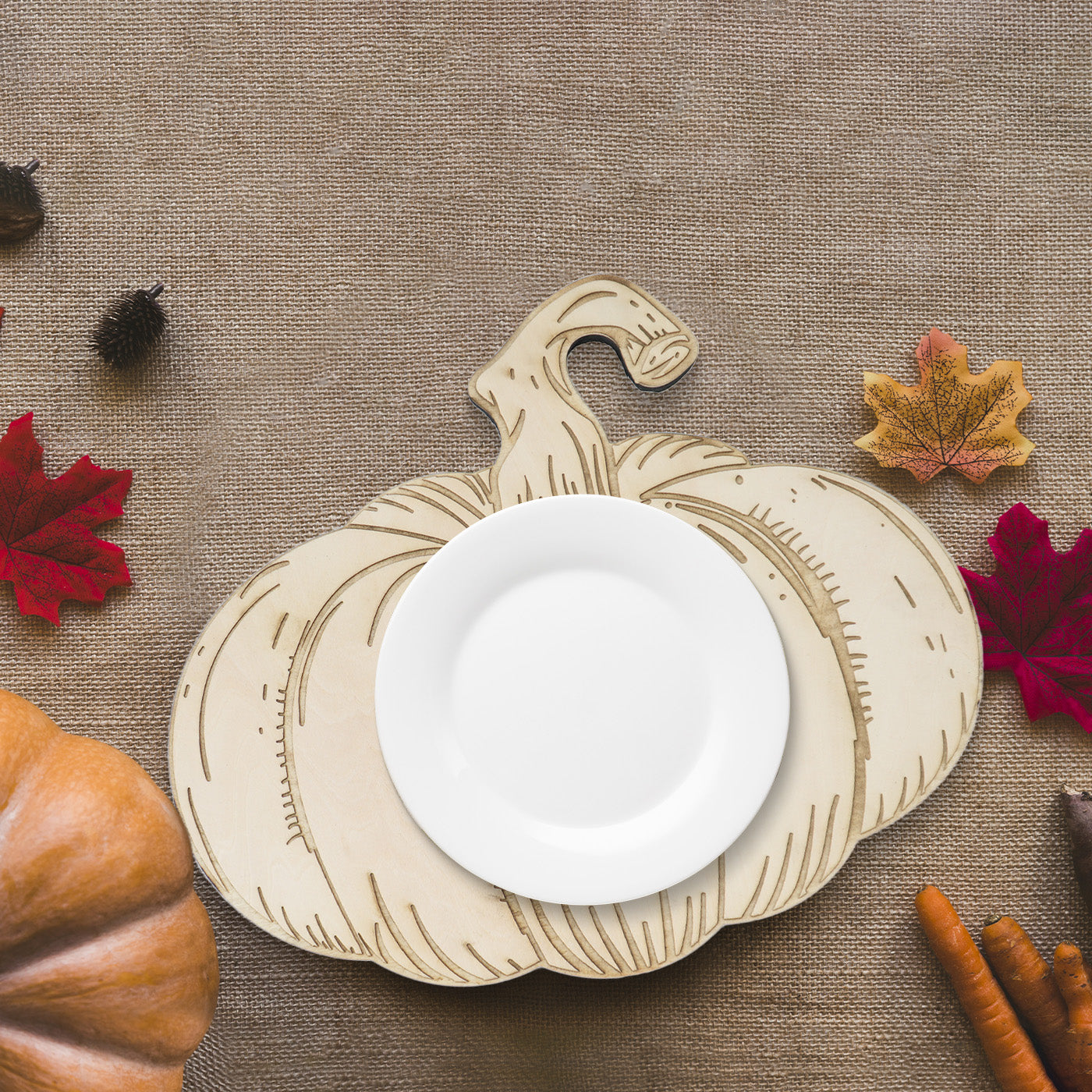 Pumpkin Wooden Trivet