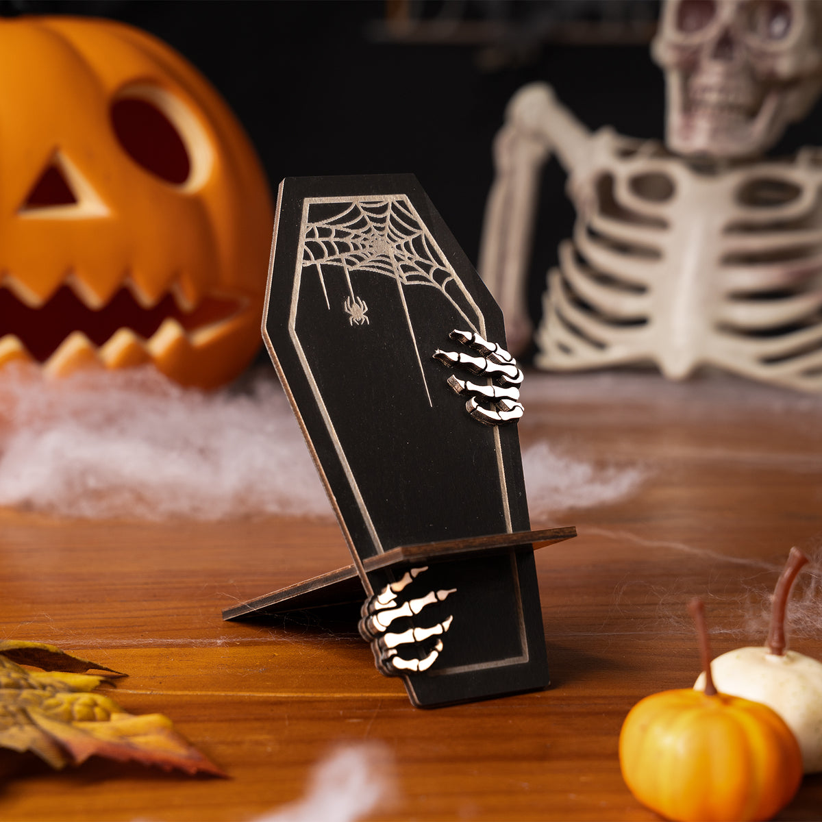 Ghost Hand Coffin Phone Holder Stand
