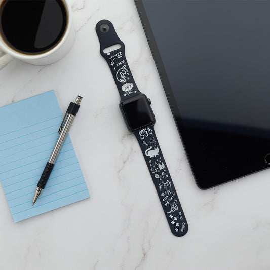 Kitten Cat Theme Watch Band Strap Pattern Engraving