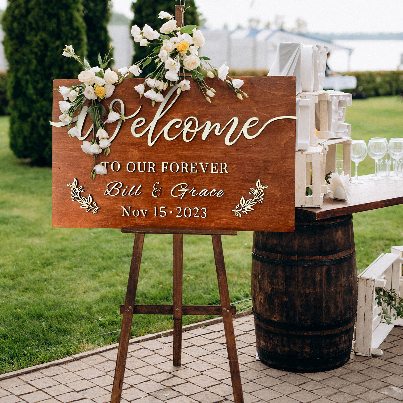 Wedding Wooden Welcome Sign