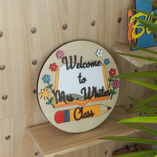 Welcome Teacher School Classroom Sign