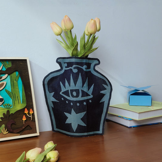 Denim flower pot cover