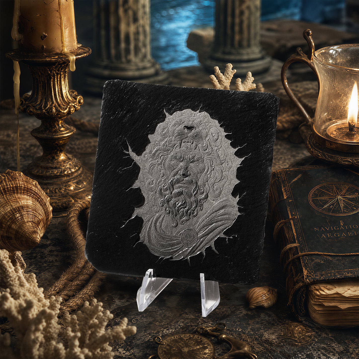 Mythical Character Stone Relief Engraving