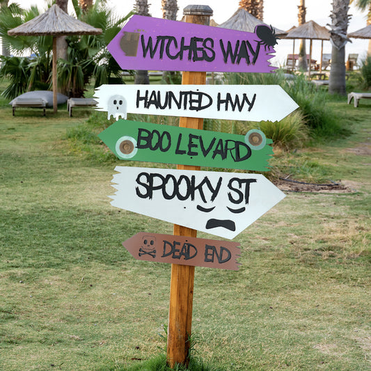 Halloween road sign