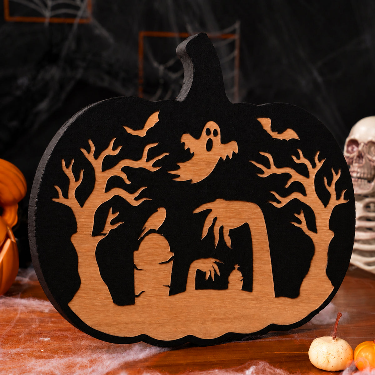 Halloween Pumpkin cemetery cutout Sign