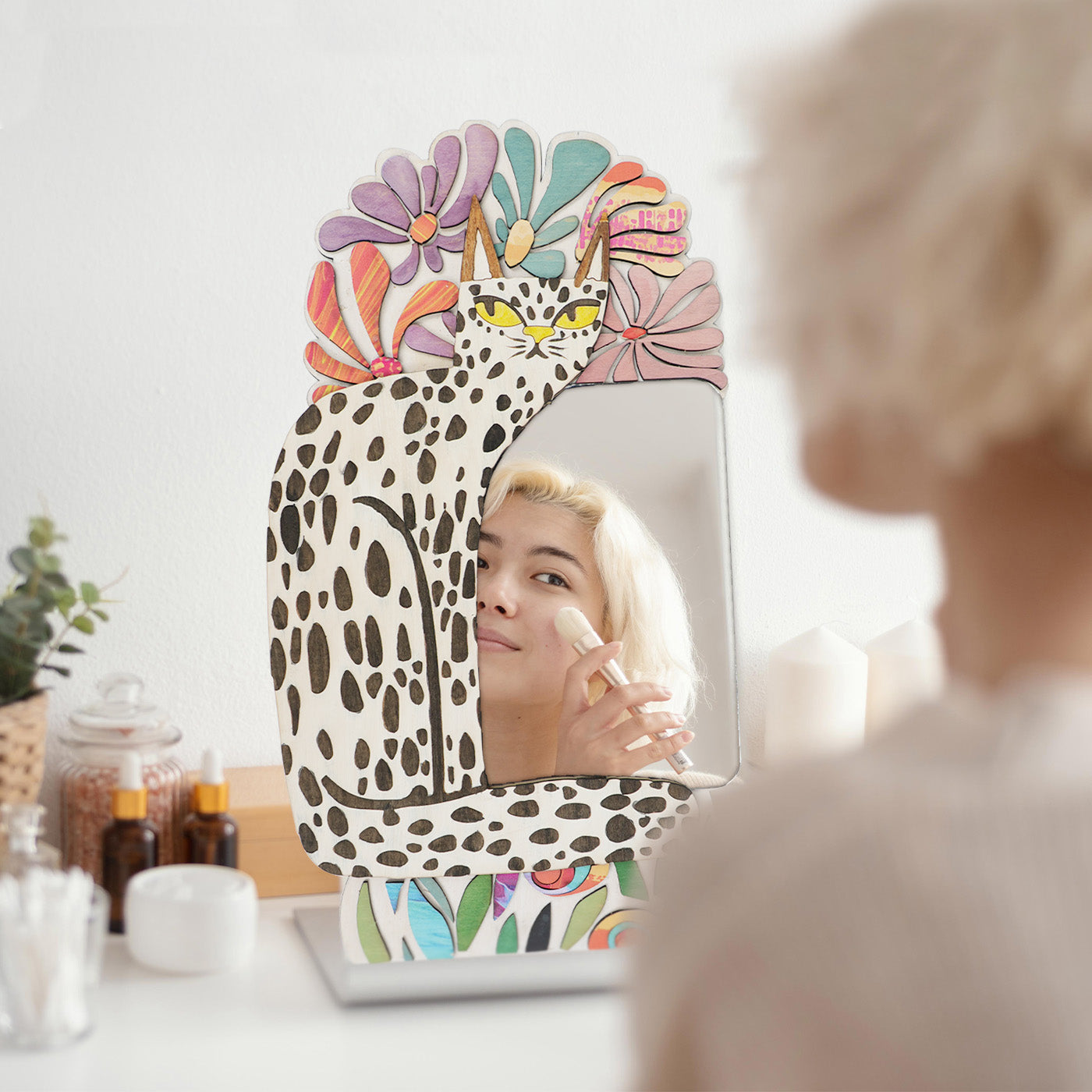 Pop art Leopard Mirror Frame