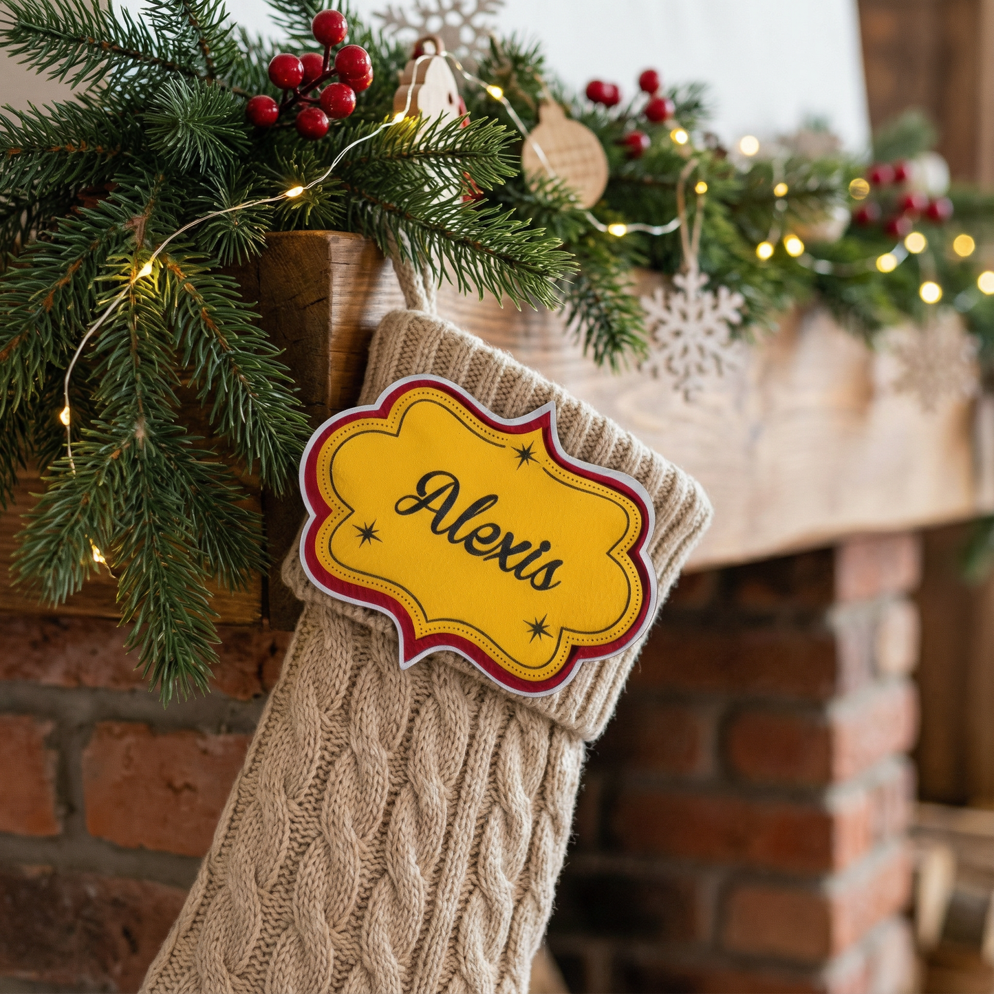 Christmas Stocking Label Engraving