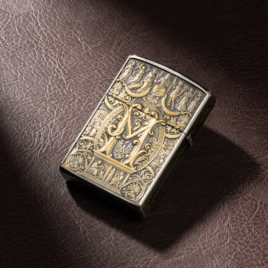 Mythology Zippo Brass Lighter Relief Engraving