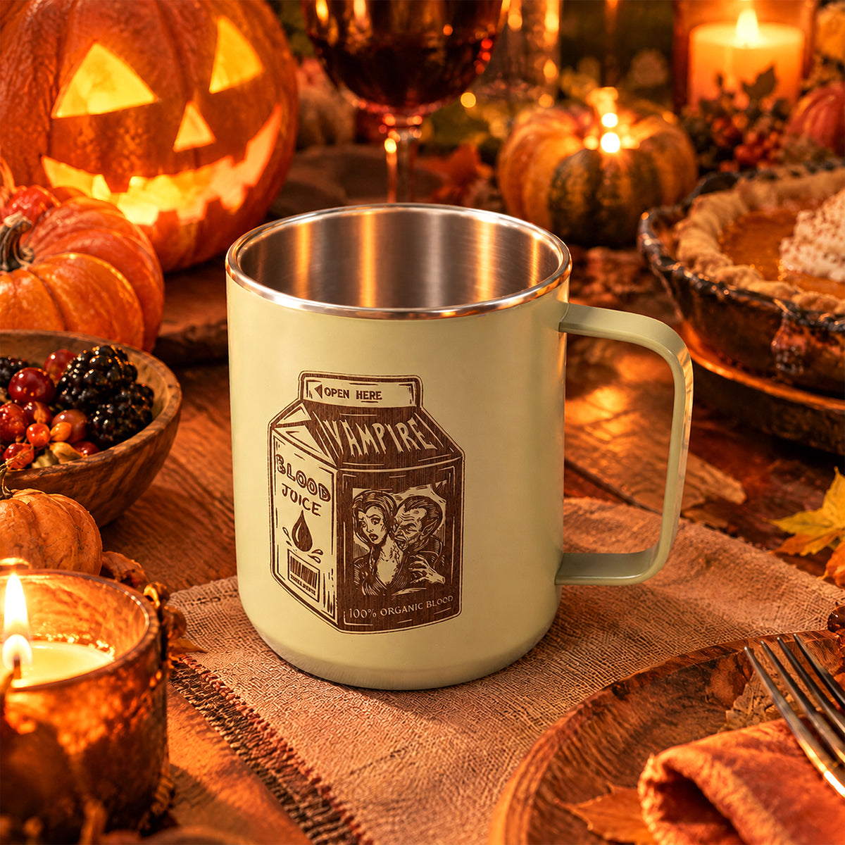 Halloween Blood Juice Stainless Steel Mug Engraving