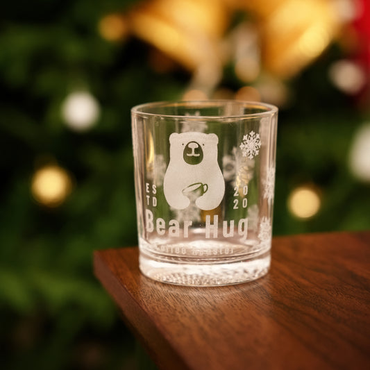 Bear Hug Glass Engraving
