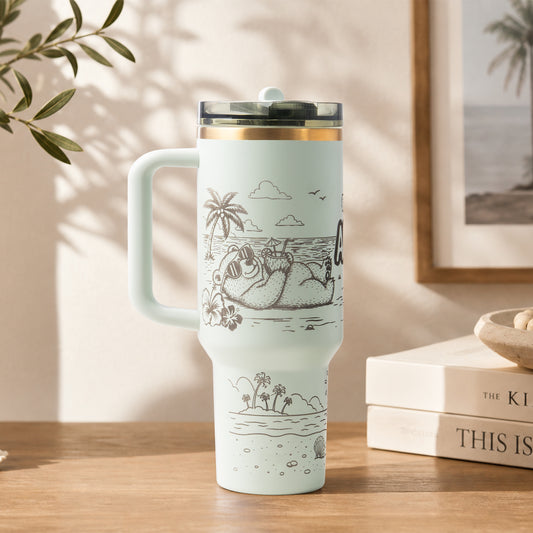 Hawaiian Bear Tumbler Engraving