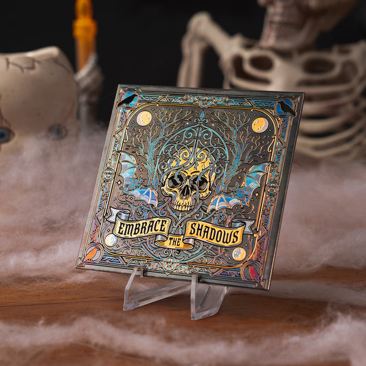 Halloween Skull Metal Color Engraving
