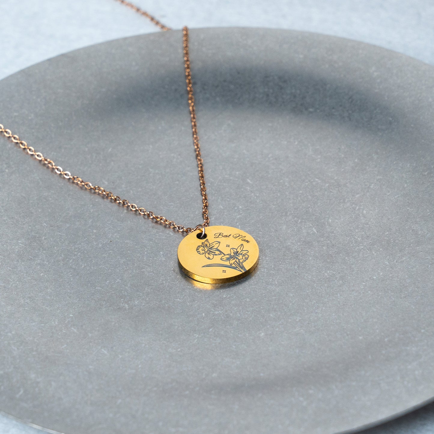 Mother's Day Flower Pendant Engraving