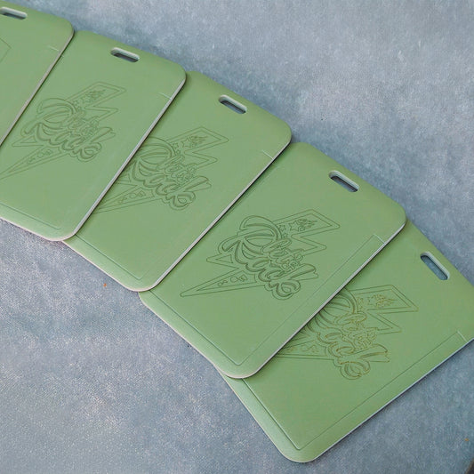 Access Pass Card Holder Engraving Pattern