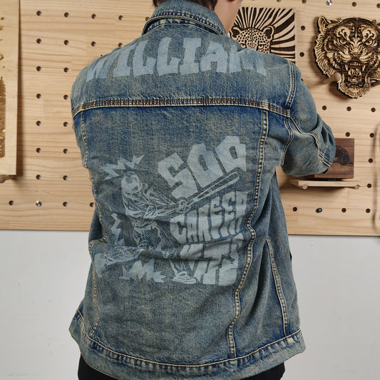 Denim Jacket Pattern Engraving