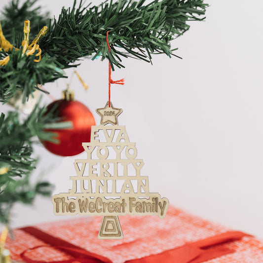 Christmas tree name charm