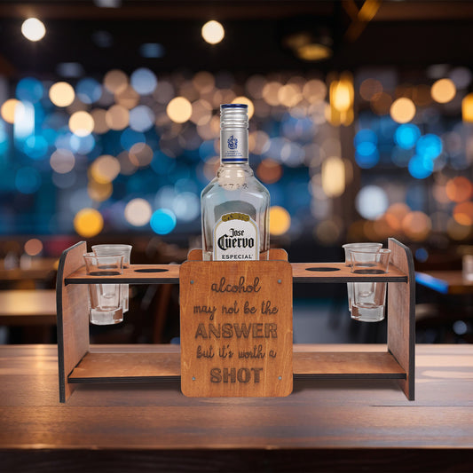 Shot Glass and Bottle Holder