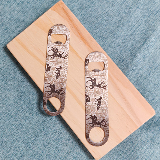 Small animal nature pattern bottle opener engraving