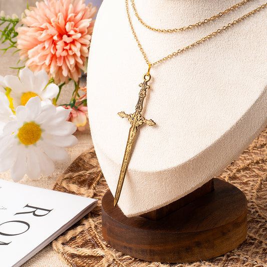 Sword Pendant Cutting Deep Engraving