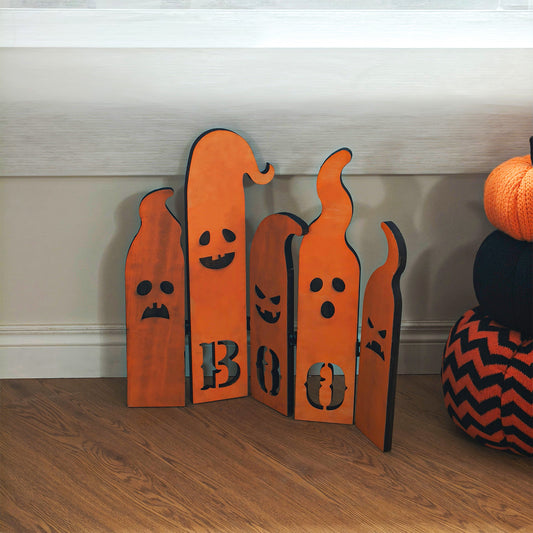 Wooden Halloween themed decorative fence divider