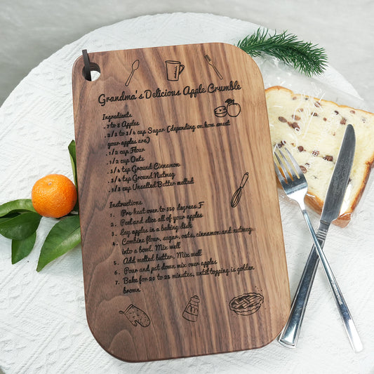 Engraved Cutting Board 02 Apple Crumble Recipe