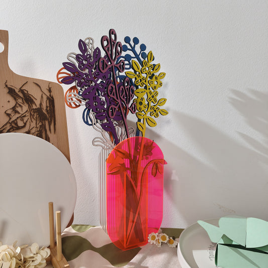 Wooden flower bouquet decoration