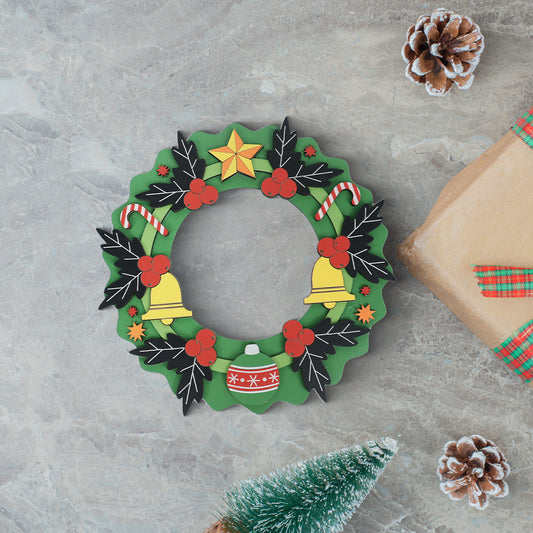 Christmas mistletoe multi-layer wreath