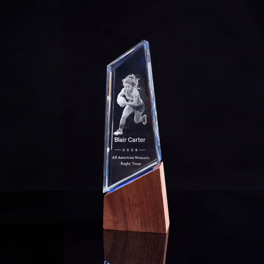 Crystal Trophy Surface Engraving