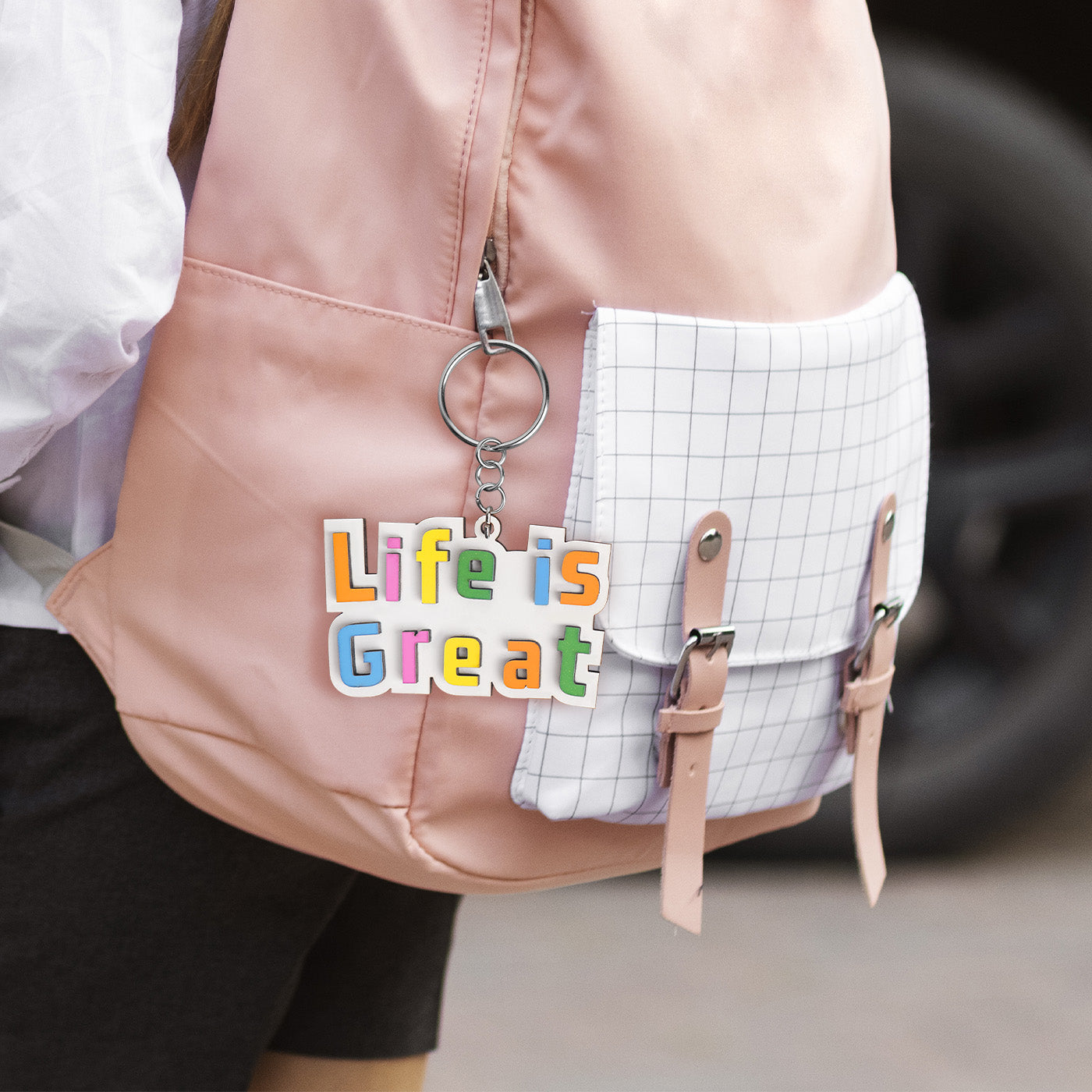 Wooden Alphabet Keychain