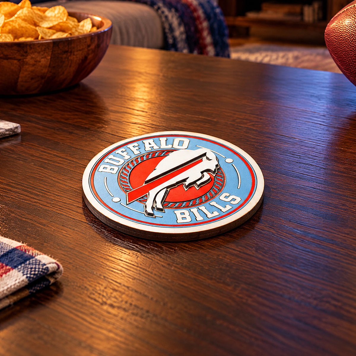 Football Team Logo Coaster