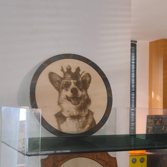 Corgi Prince Precision Fine Engraving