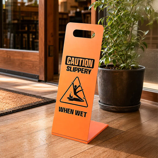 Slippery Floor Caution Steel Floor Sign Engraving