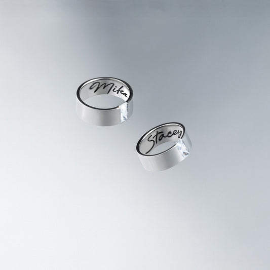 Custom Couple Rings With Inner Engraving
