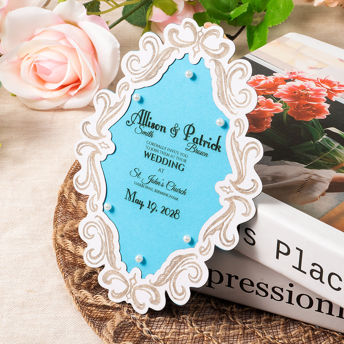 Vintage Wedding Invitation Card