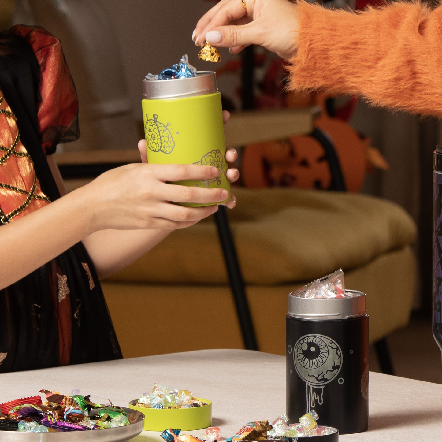 Halloween Trick or Treat Candy Jar