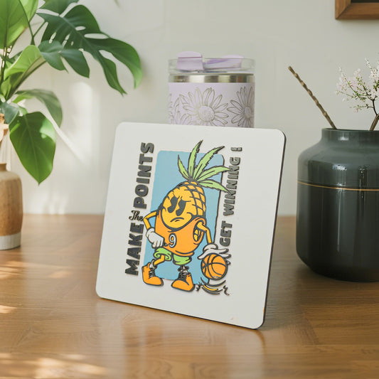 Cartoon Pineapple Colorful Wooden Decorative Art
