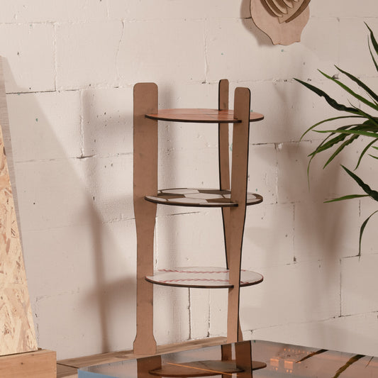 Three-layer rack for ball sports