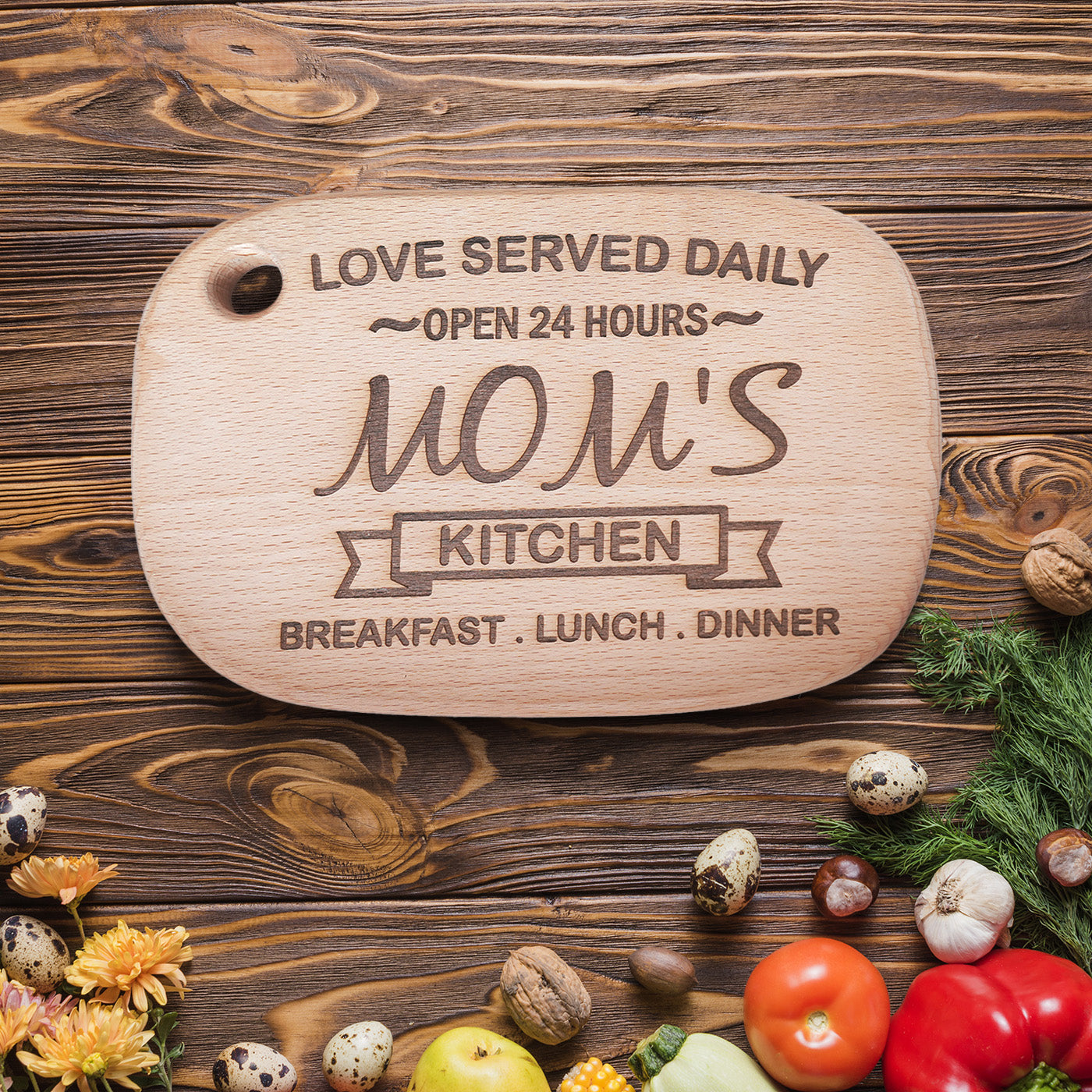 Mothers Day Cutting Board Engraving