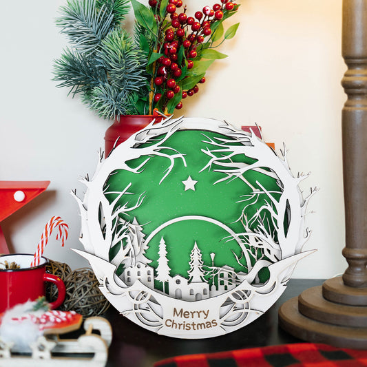 Multi-layered Christmas round decoration