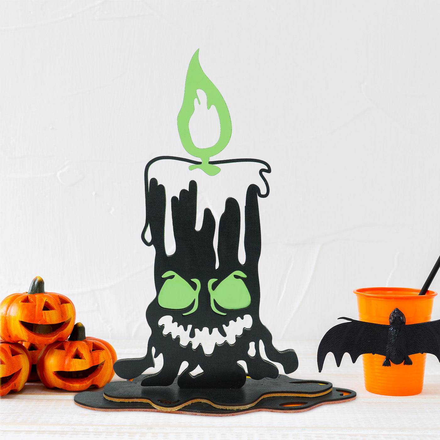 Halloween burning candle ornaments