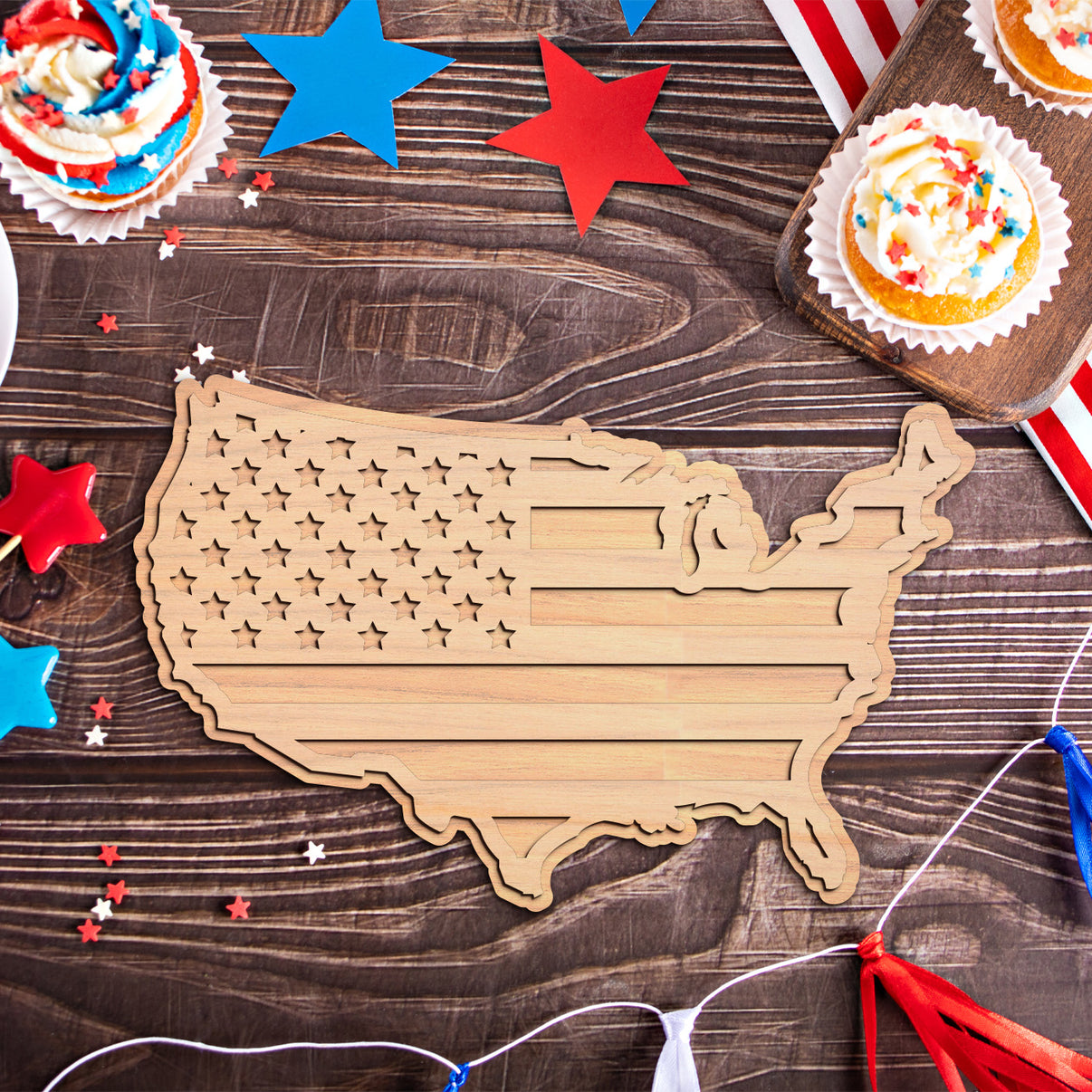 Indepedence Day Map of the United States – WeCreat Projects