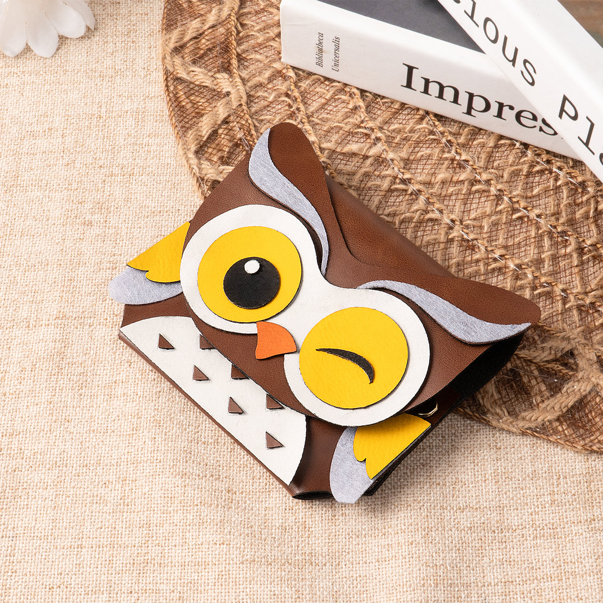 Faux Leather Owl Pouch
