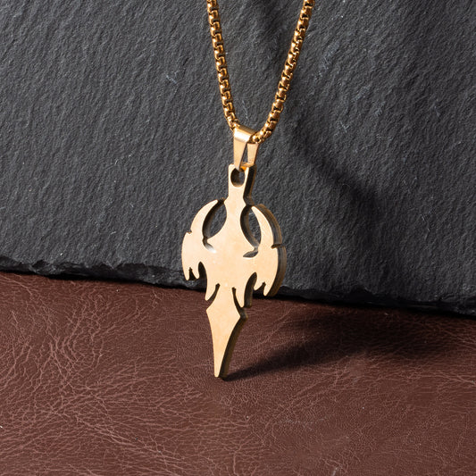 Fantasy Spearhead Brass Pendant