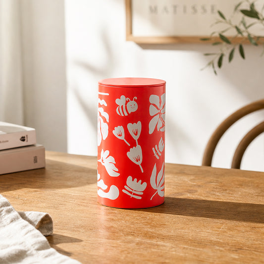 Nordic Floral Patterns Storage Canister Engraving