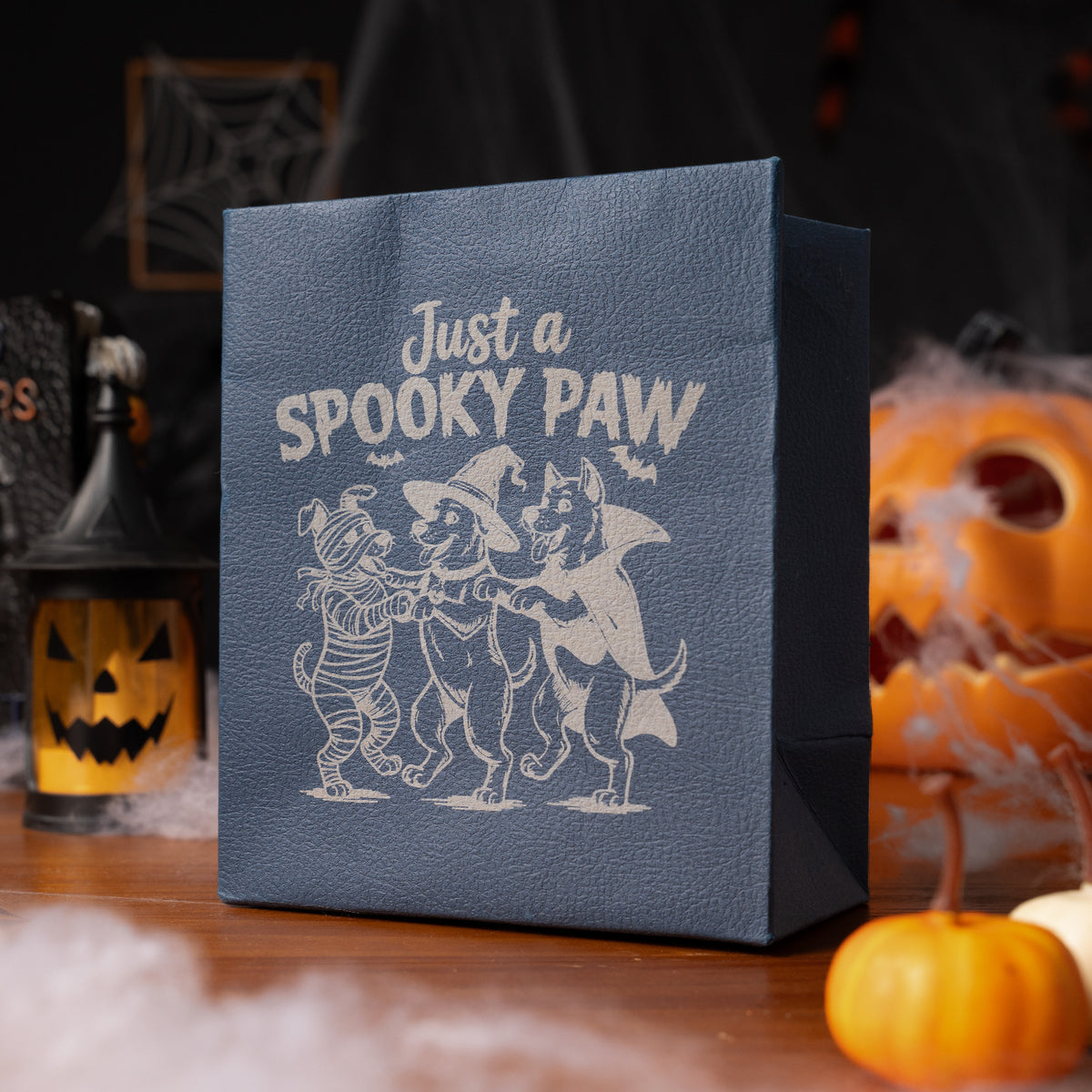 Spooky Paws engraved paper gift Bag