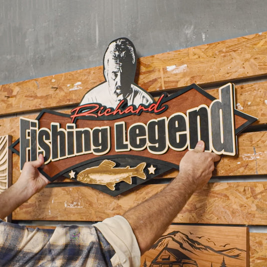 Father's Day Gift Fishing Legend Large Sign