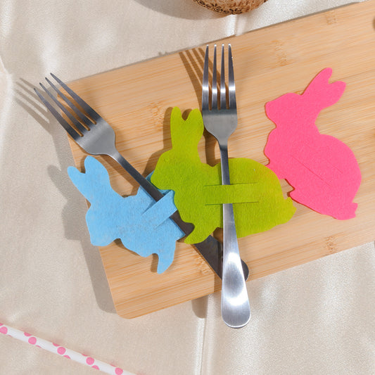 Easter Bunny Craft Felt Dinnerware Set