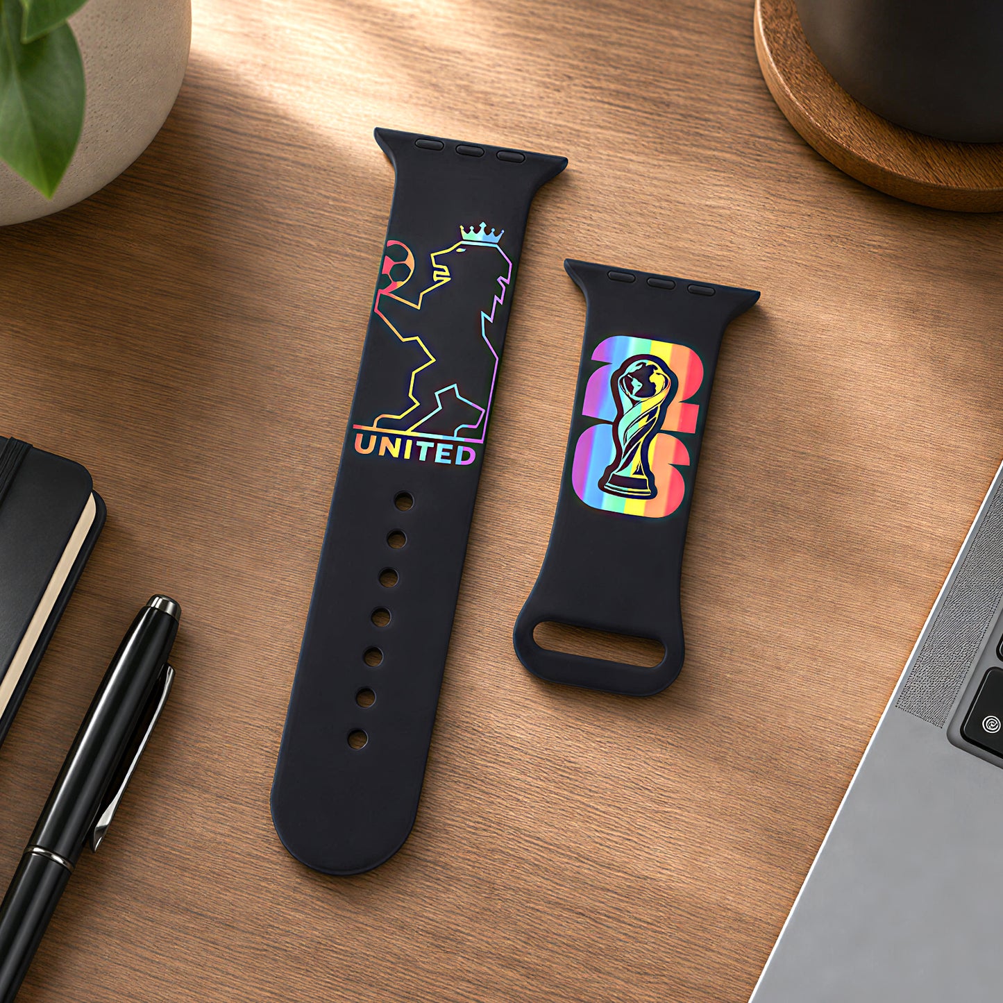 Soccer Watch Band Graphic Engraving