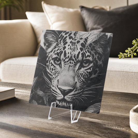 Jaguar aluminum engraving