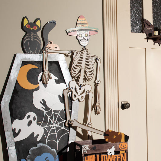 Halloween movable big skeleton